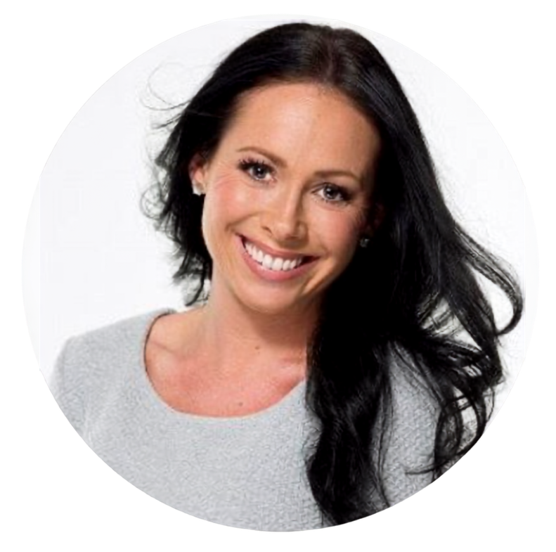 Smiling professional woman in circular frame for Harlee Reed Voice