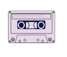 Vintage audio cassette tape vector icon illustration for Harlee Reed Voice